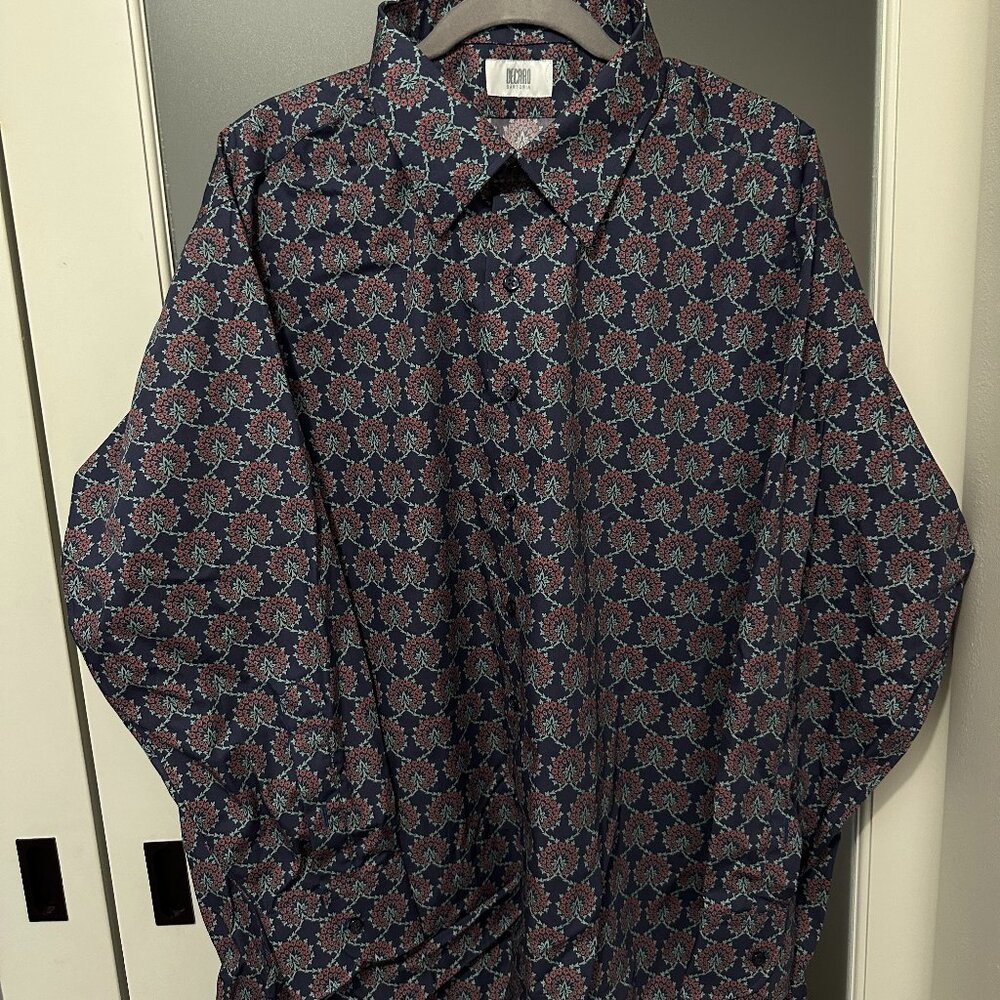 Men's custom button-up dress shirt, 29" chest